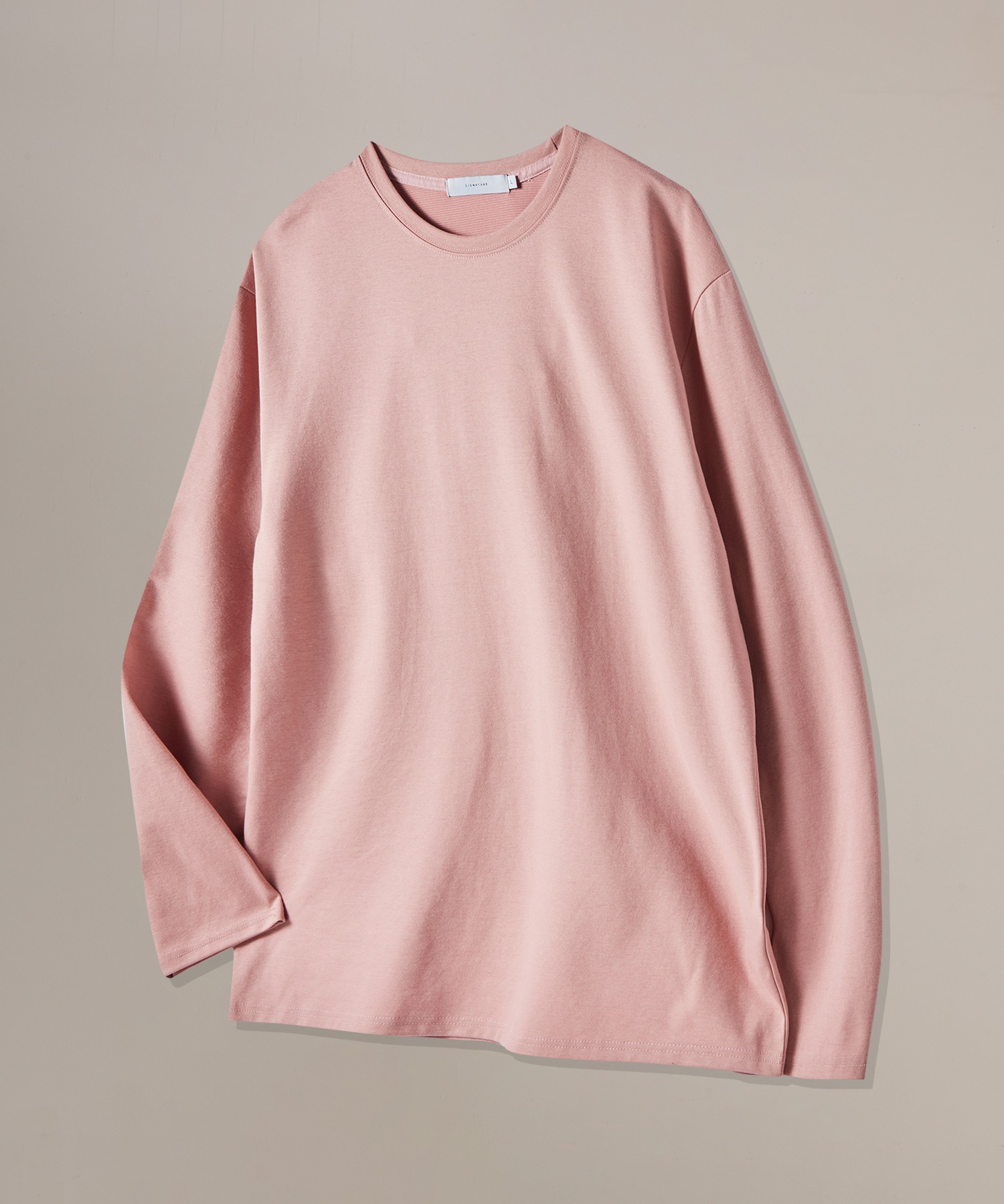 올시즌 폰테 릴렉스핏 긴팔 티셔츠[핑크]